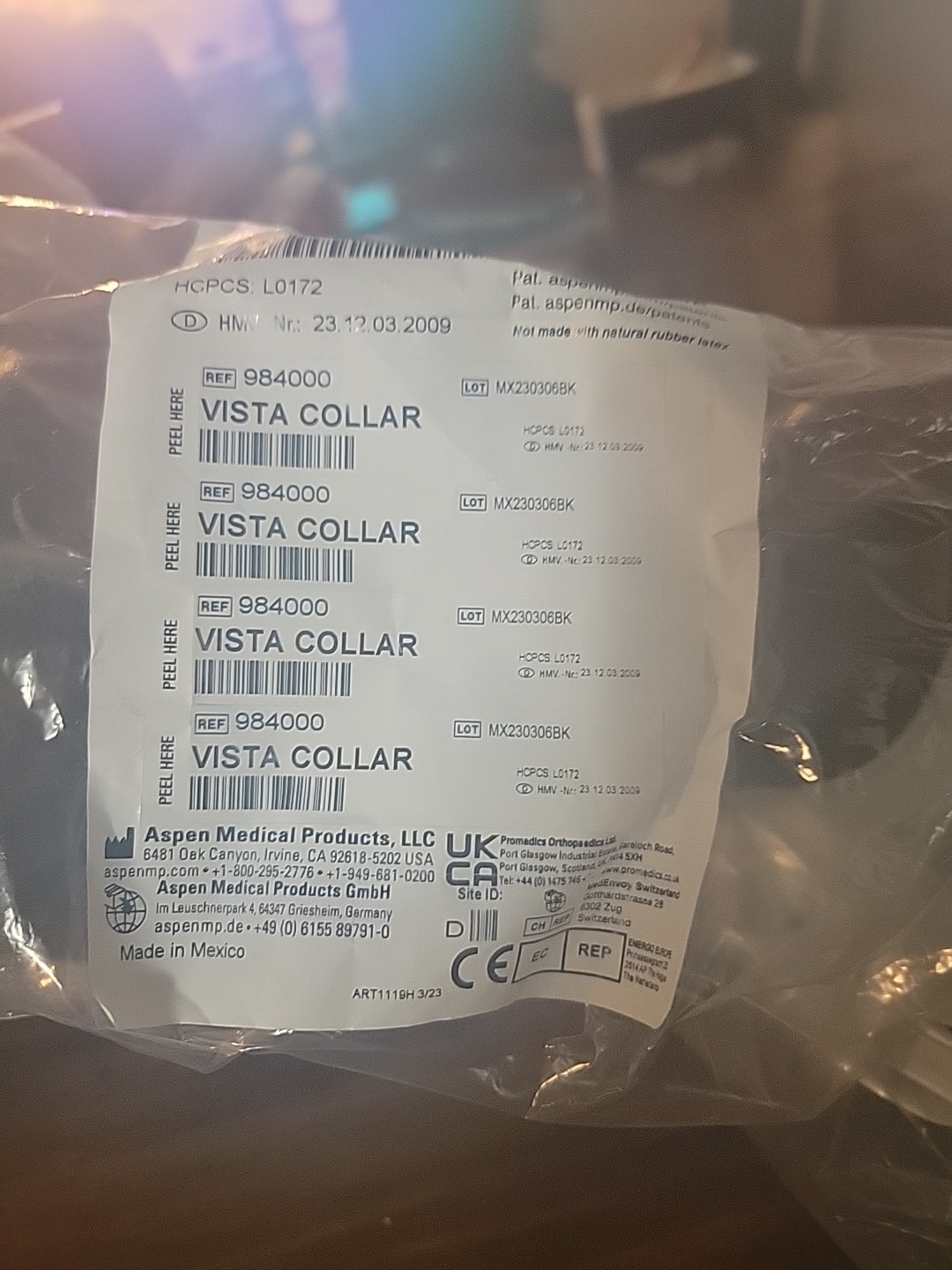 *×*×*×*Aspen Medical 984000 Vista Cervical Collar*×*×*×