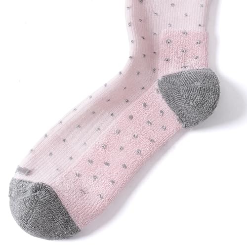 Bamboo Viscose Compression Socks Wide Calf 15-20 Medium Colorful Polka Dot