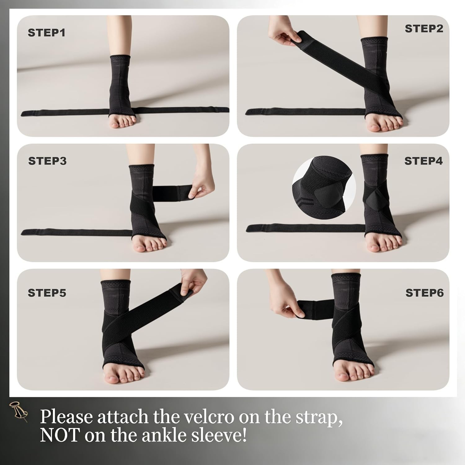 Large Adjustable Ankle Brace for Men & Women – Compression Sleeve & Wrap Support