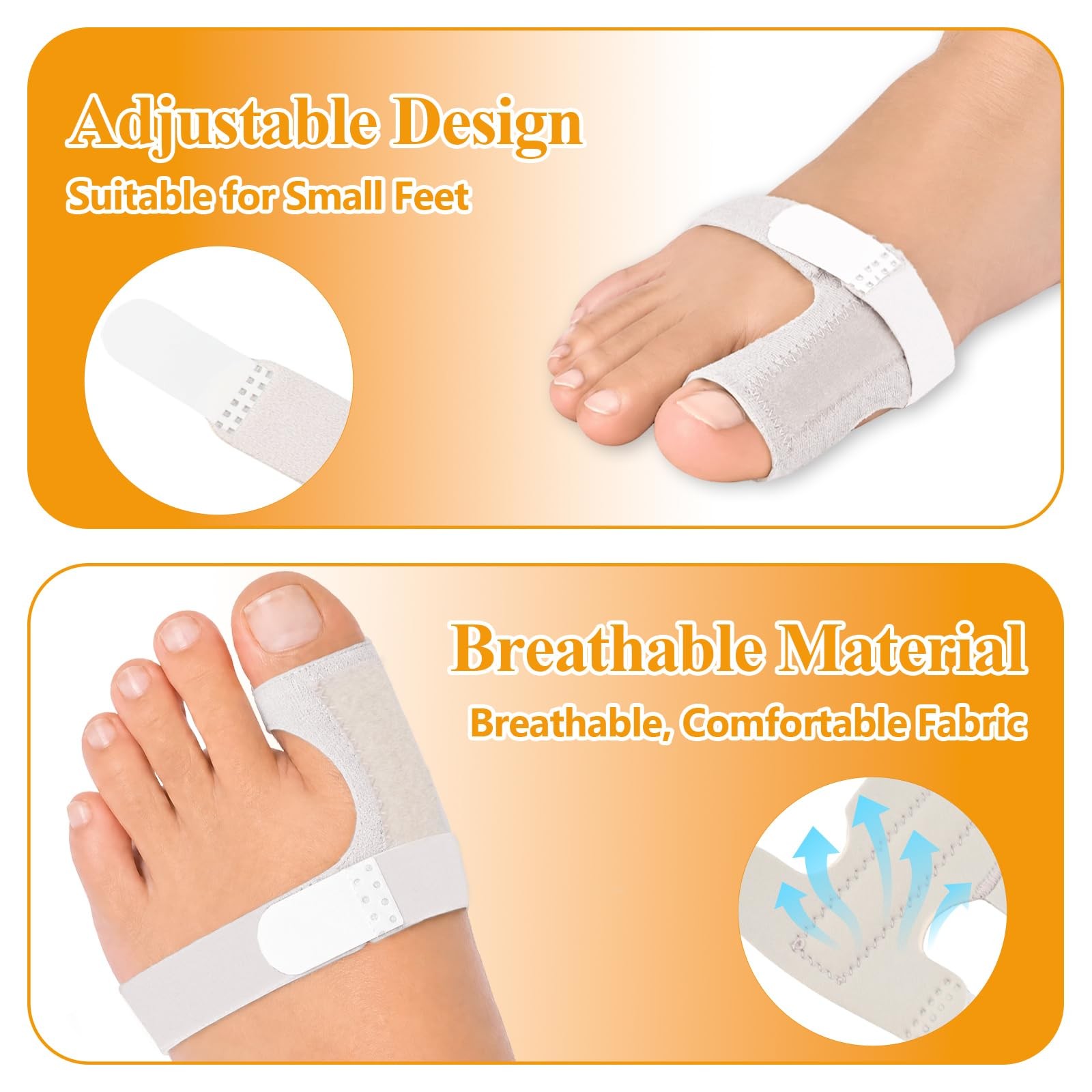 Joyzan Toe Brace Splint, 25.5 x 11.5 x 7.5cm / 10 x 4.5 x 3 inch, grey