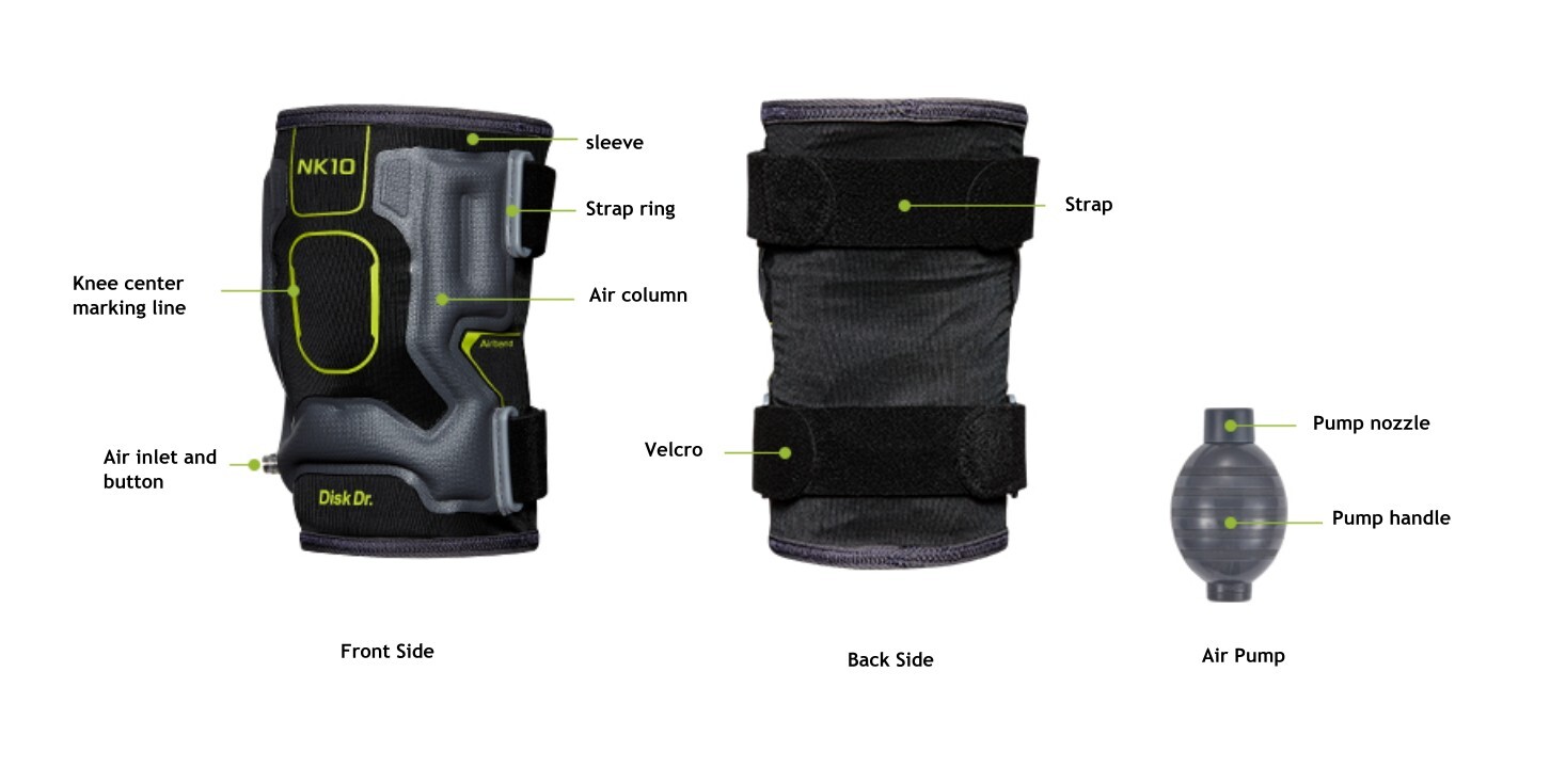 Disk Dr NK10 Knee Joint Knee Sleeve Air Compression Medical Device(M)35.5~38.5cm