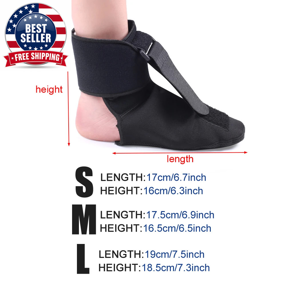 Plantar Fasciitis Night Splint Sock – Soft Plantar Fascia Stretcher Brace, Achil