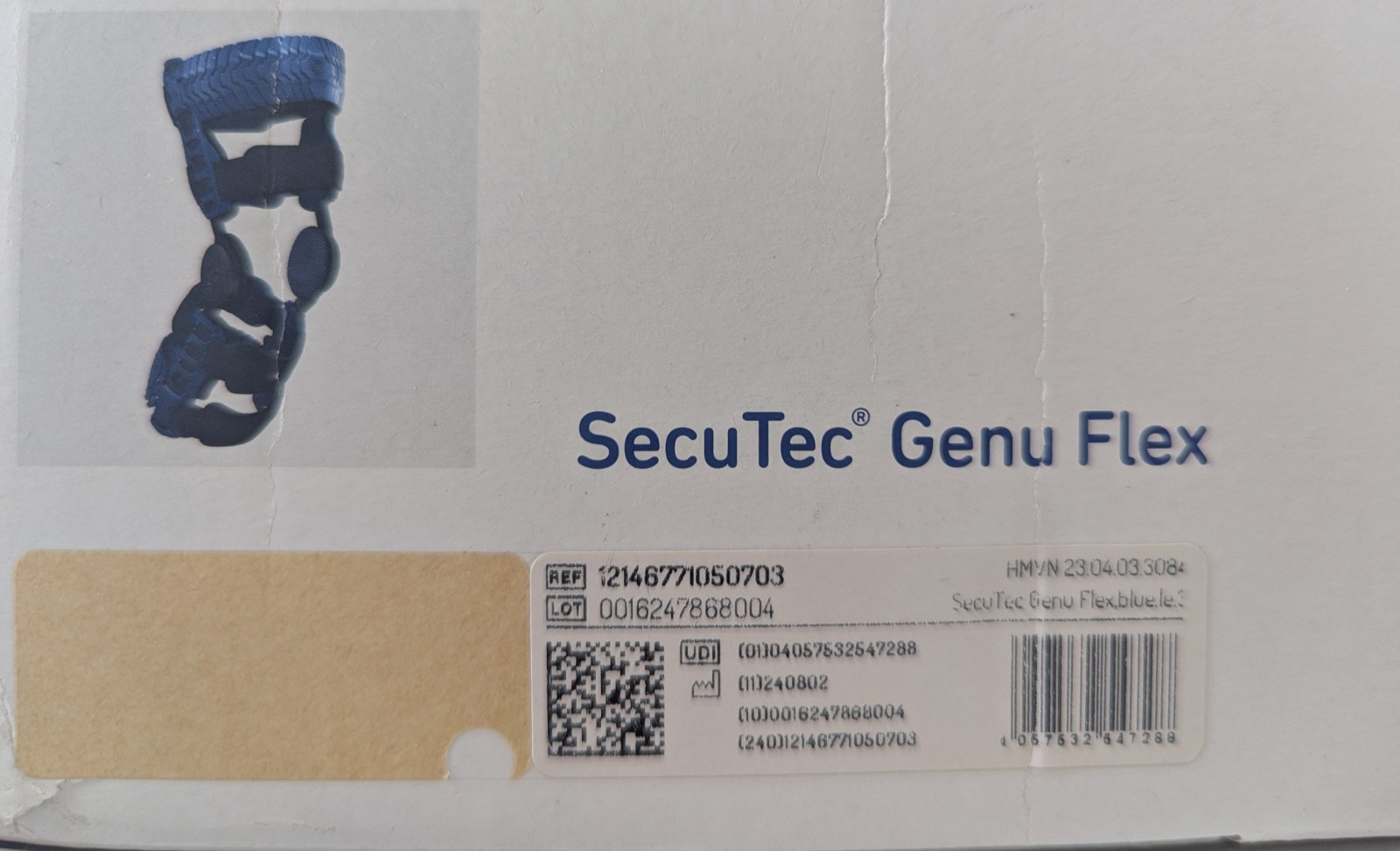 Bauerfeind SecuTec Genu Flex Left Knee Brace Sz 3 Adjustable Stabilizer Orthosis