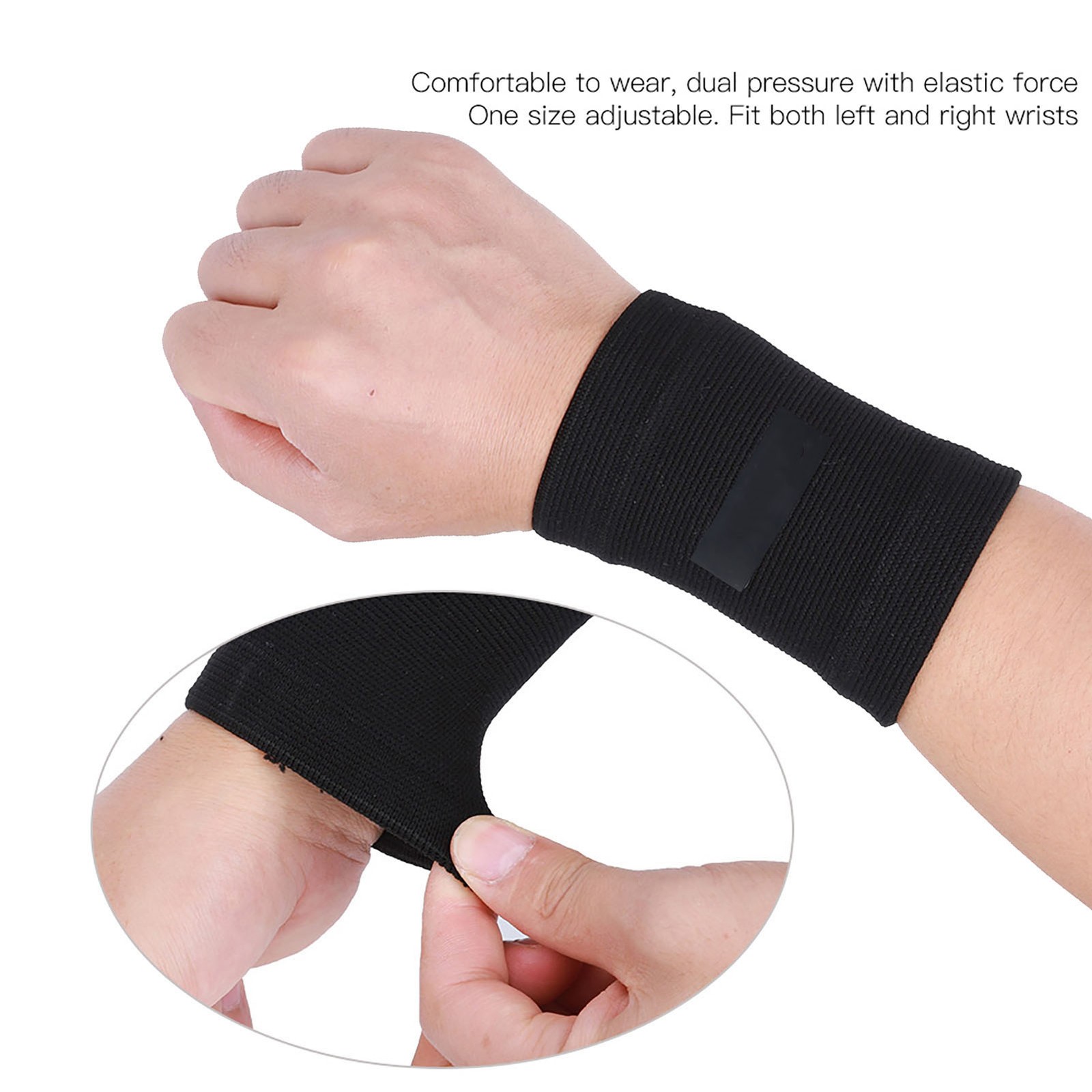 A Pair Of Polyester Fiber Black Sports Outdoor Super Elastic Knitting Flexible