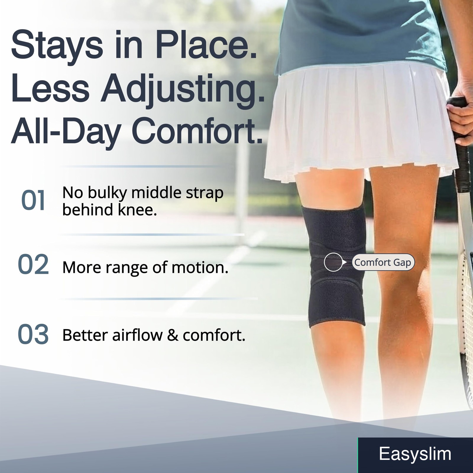4-Way Adjustable Knee Brace Wraparound Neoprene Stabilizer Support