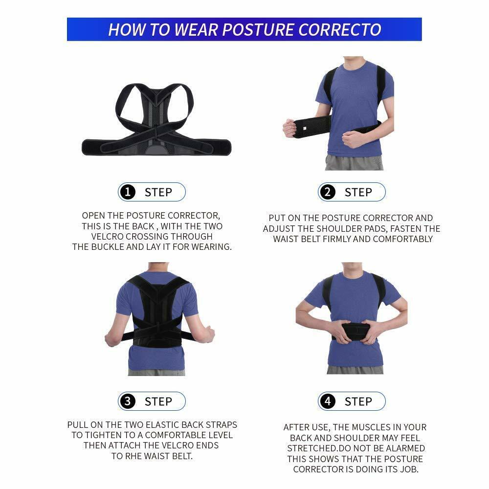 Posture Corrector Back Support Belt for Better Back Brace Portable For Women Men