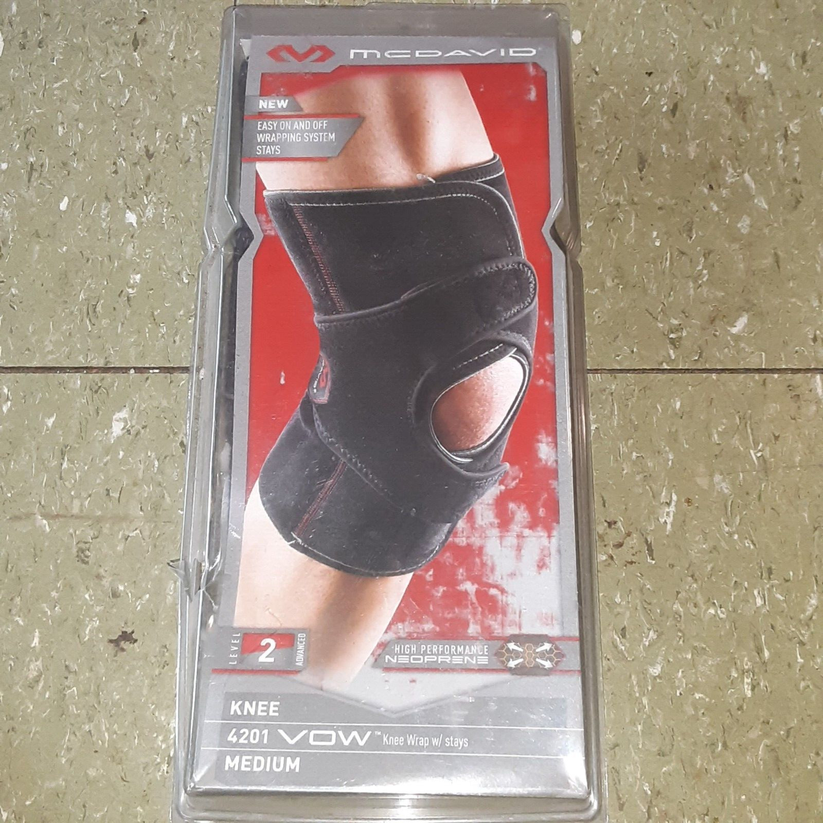 McDavid Dual Disk Hinged Knee Brace 422 Size Medium Fits Either Knee Level II