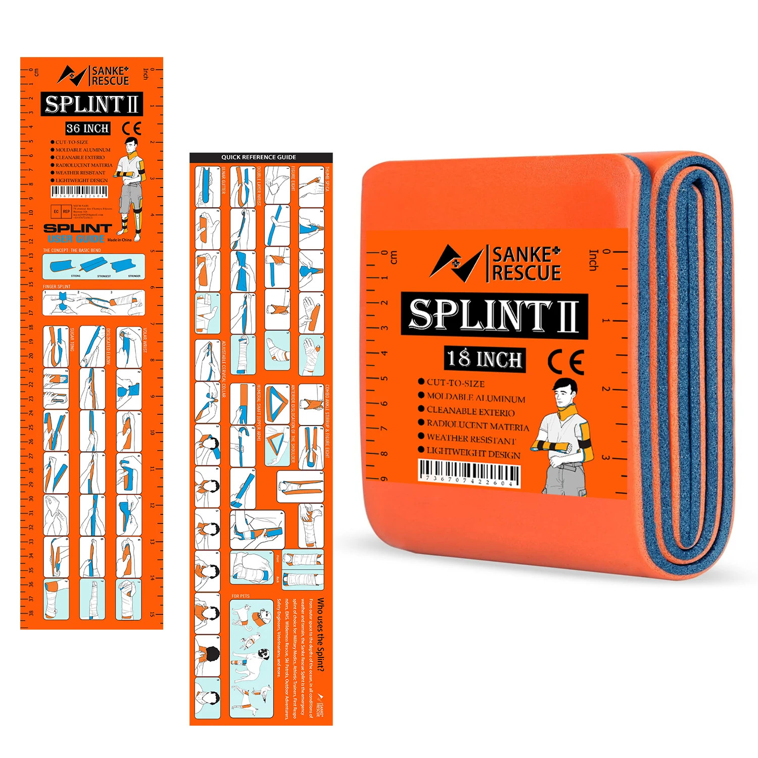 First Aid Splint 36/18″X4.3″ Wrist Thumb Support Brace Tendonitis Arthritis Ifa