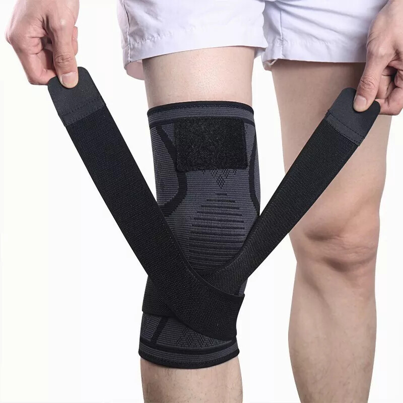 2×Knee Brace Compression Sleeve Support Sport Joint Arthritis Patella Stabilizer