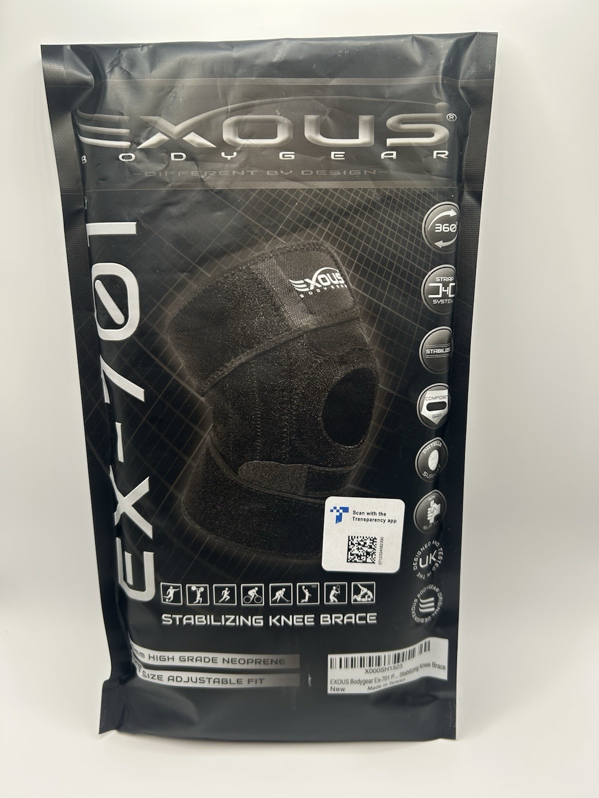 EXOUS BODYGEAR EX-701 Adjustable Stabilizing Performance Knee Brace