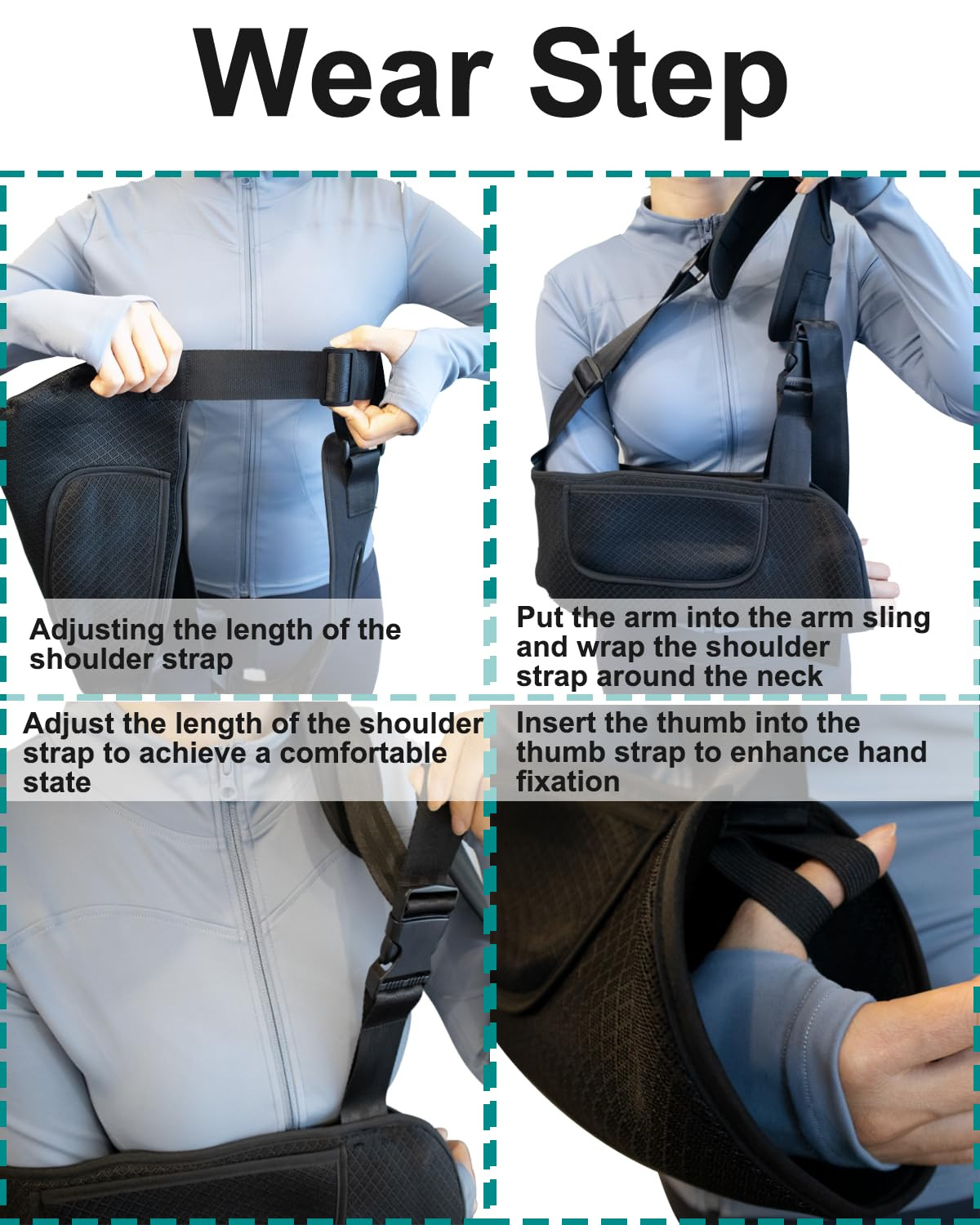 Arm Sling, Upgraded Straps, Ultimate Comfort, Convenient Pocket, Arm Sling Shoul