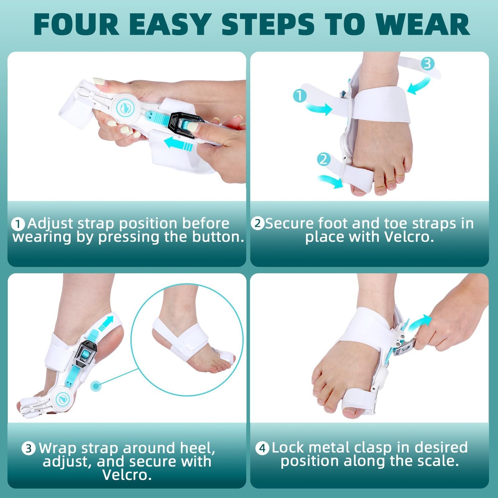Upgraded Bunion Corrector for Men & Women, Adjustable Toe Splint for Left/Right