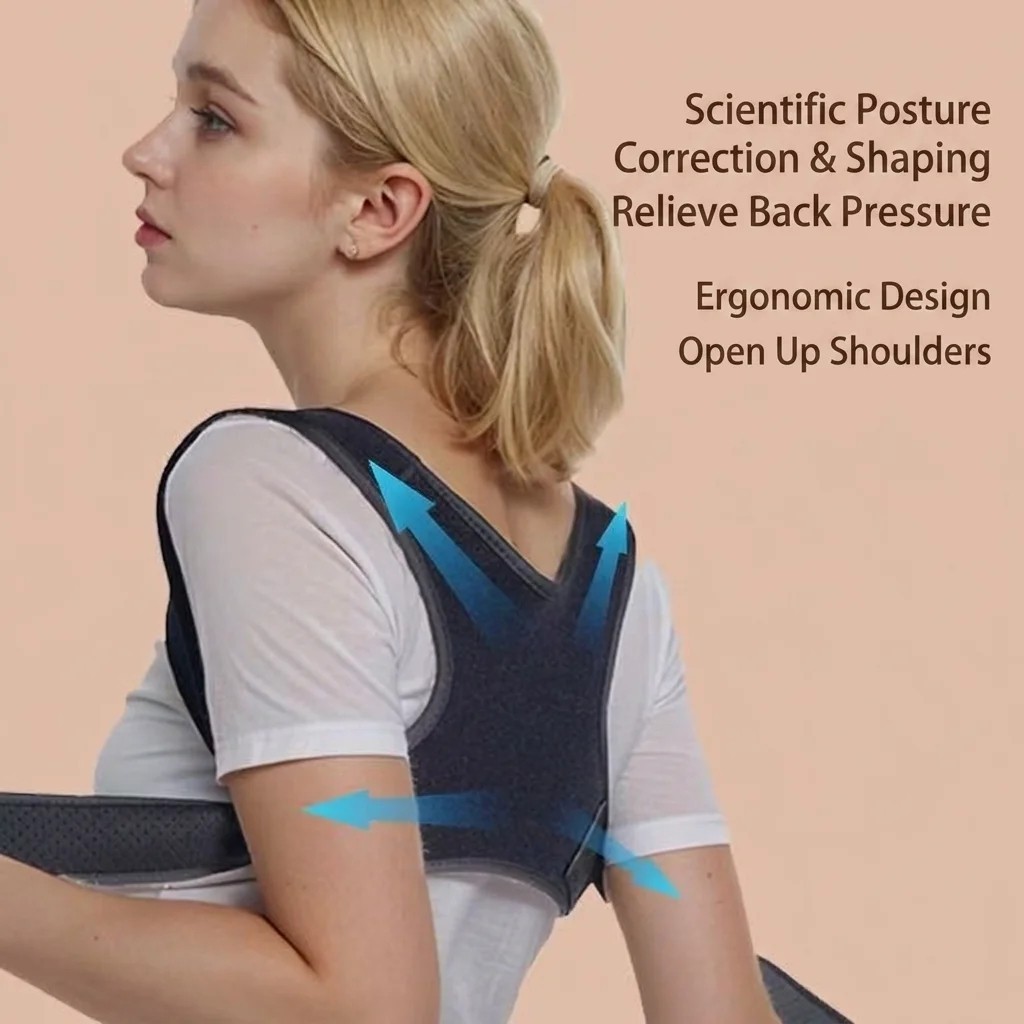 Adjustable Posture Corrector Back Shoulder Support Correct Brace Belt Men Women