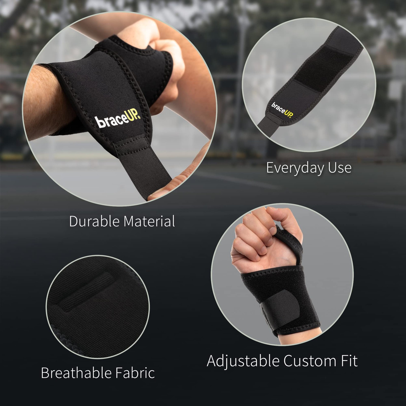 Muñequera ajustable para hombres y mujeres