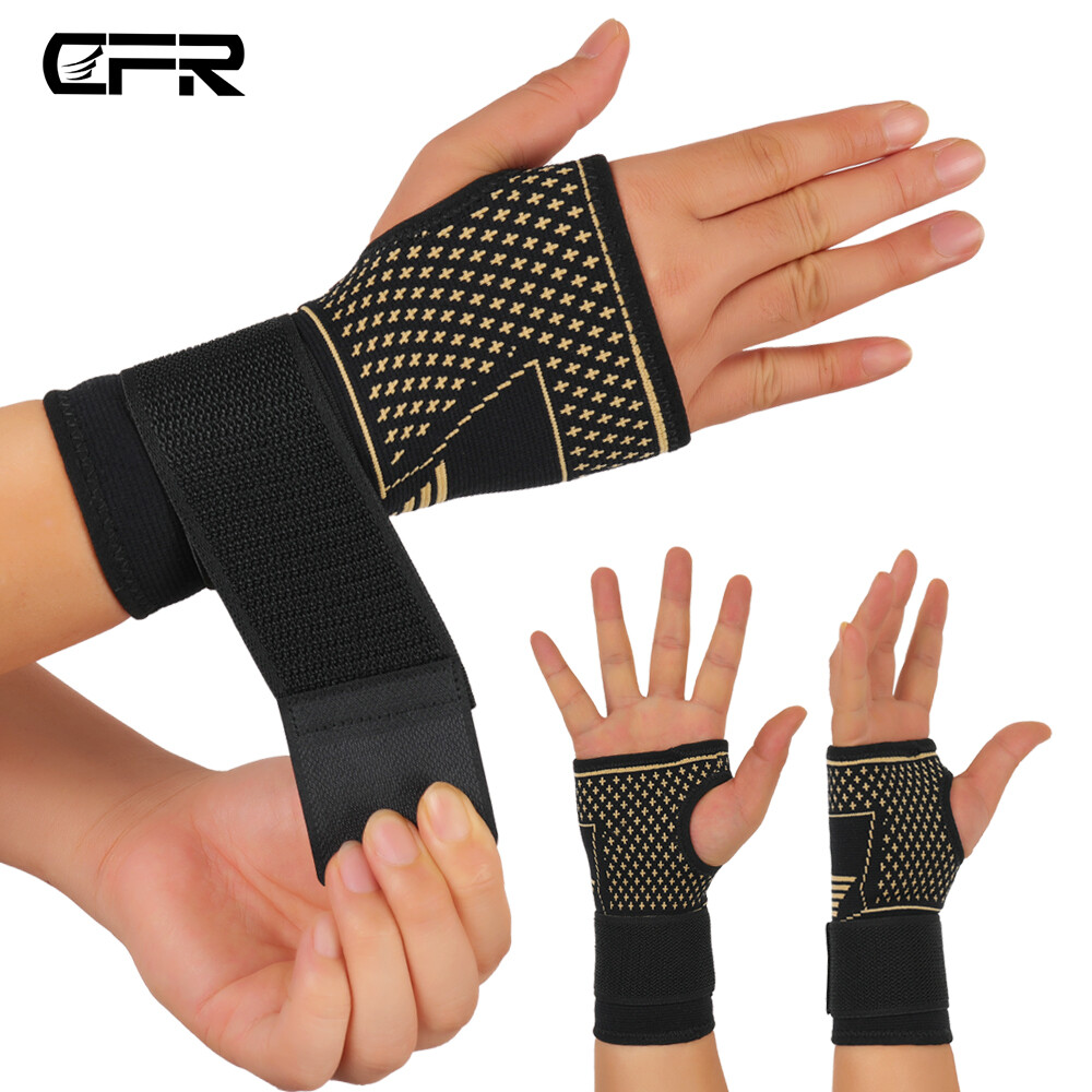 Copper Wrist Brace Support Splint Carpal Tunnel Sprain Arthritis For Man Woman