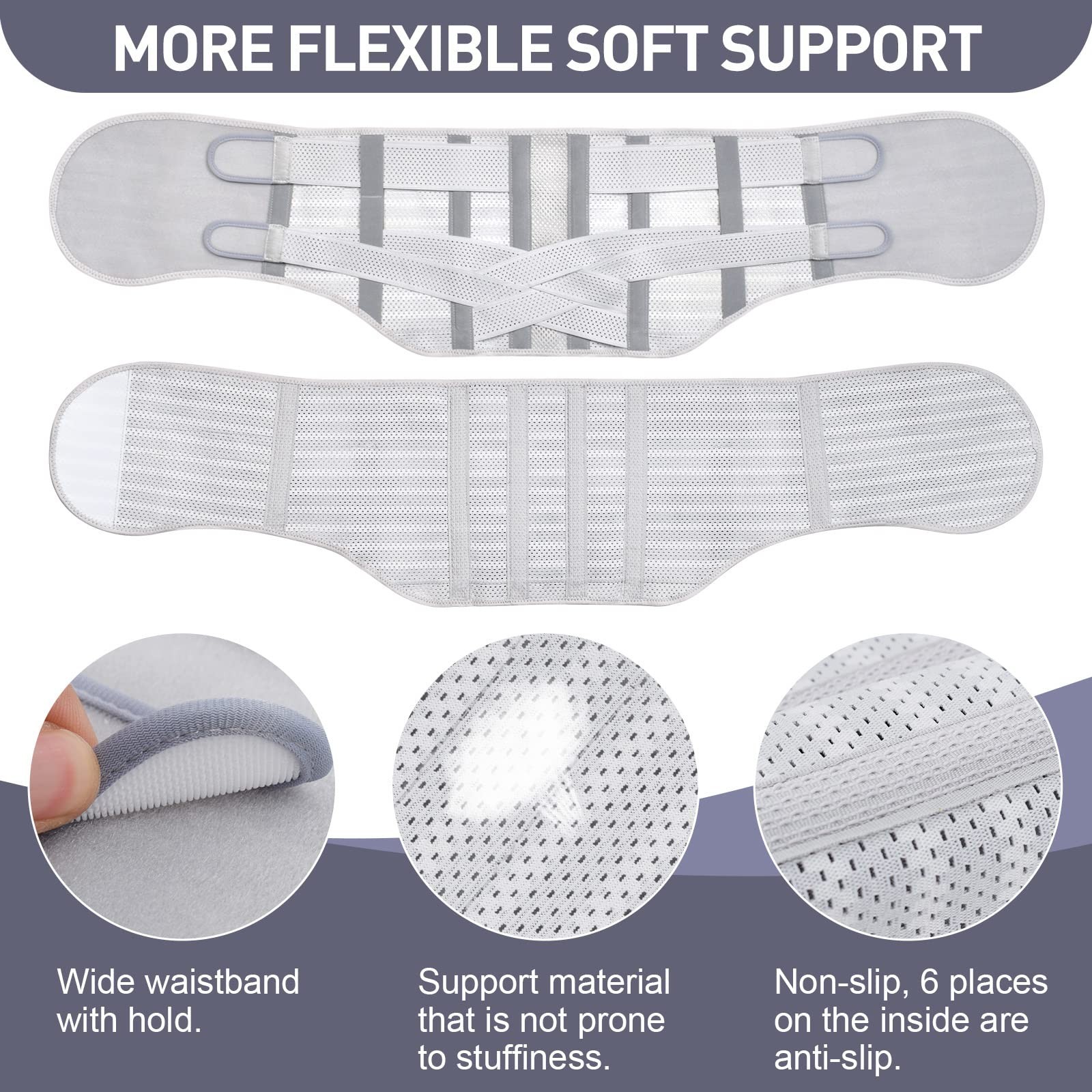 Breathable Back Brace for Relieve Lower Back Pain Women and Men – Back Suppor…