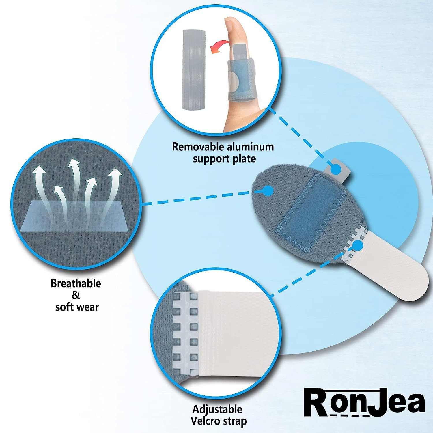 “Ultimate Finger Support Kit: 5 Single Strap Finger Splints for Trigger Finger R