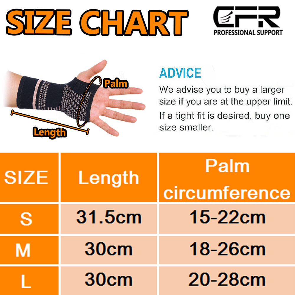 Wrist Support Hand Brace Compression Glove Sleeve Arthritis Carpal Tunnel Sports