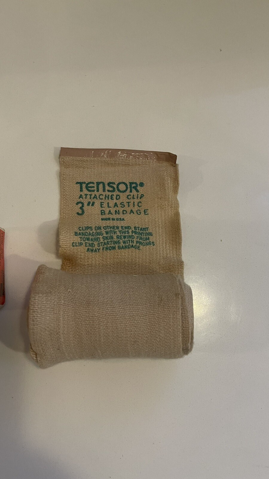 Vintage Kendall Tensor Attached Clip 3″ Elastic Bandage with Box