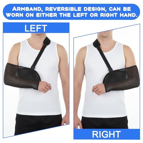 Shoulder Immobilizer Mesh Arm Sling, Adjustable Ergonomic Arm Sling for