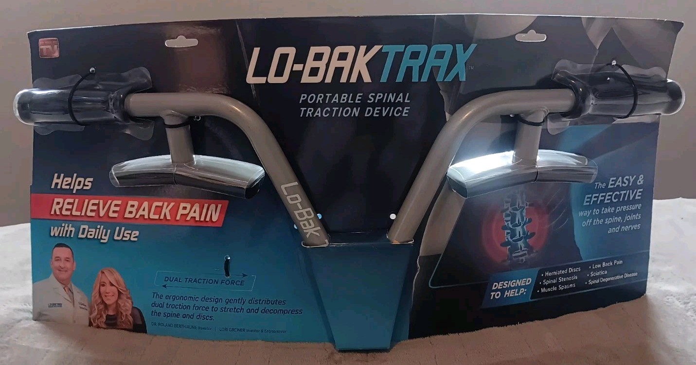 Lo-Bak Trax Portable Spinal Traction Device Relieves Back Pain w/ DVD – NEW
