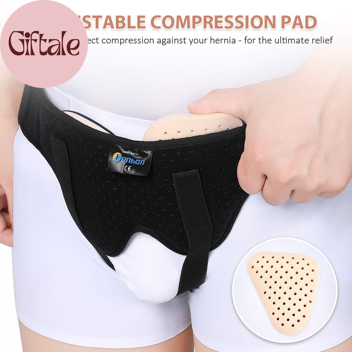 Inguinal Hernia Belts for Men – Bilateral/Double Groin Hernia Support Pre and Po
