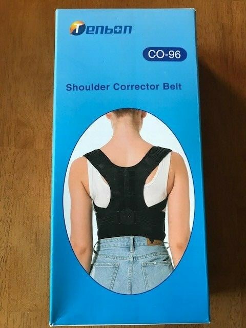 Tenbon CO-96 Shoulder Corrector Belt Black Size XL 35.4″-43.3″ NEW FAST SHIPPING
