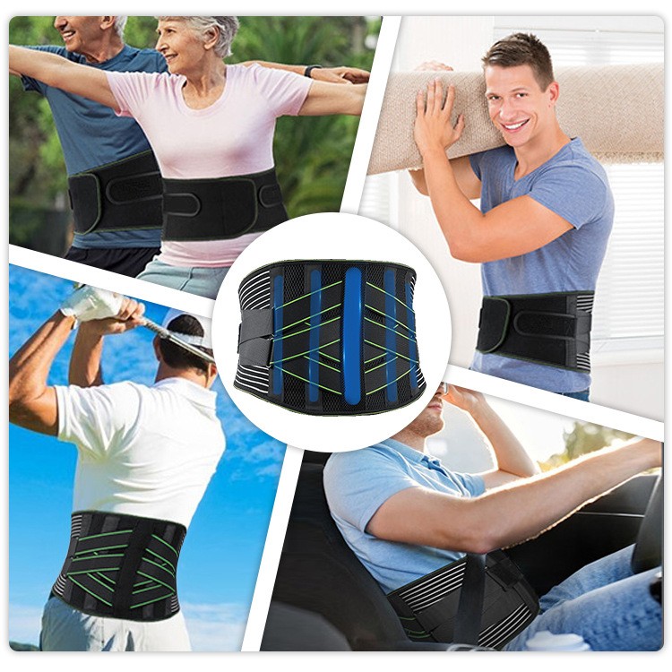 Back Brace with 7 Metal Stays Lower Back Pain Relief Lumbar Support Belt S-XXL