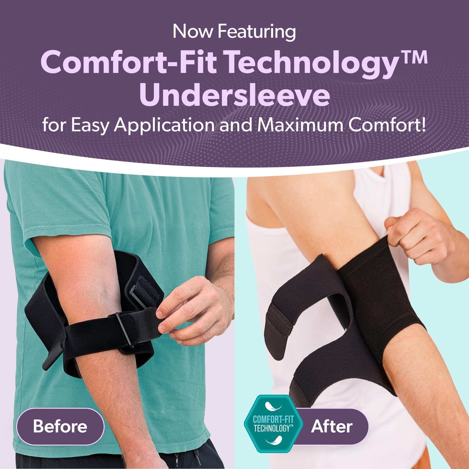 BraceAbility Bursitis Elbow Pad Brace | Compression Arm Sleeve S/M, Black
