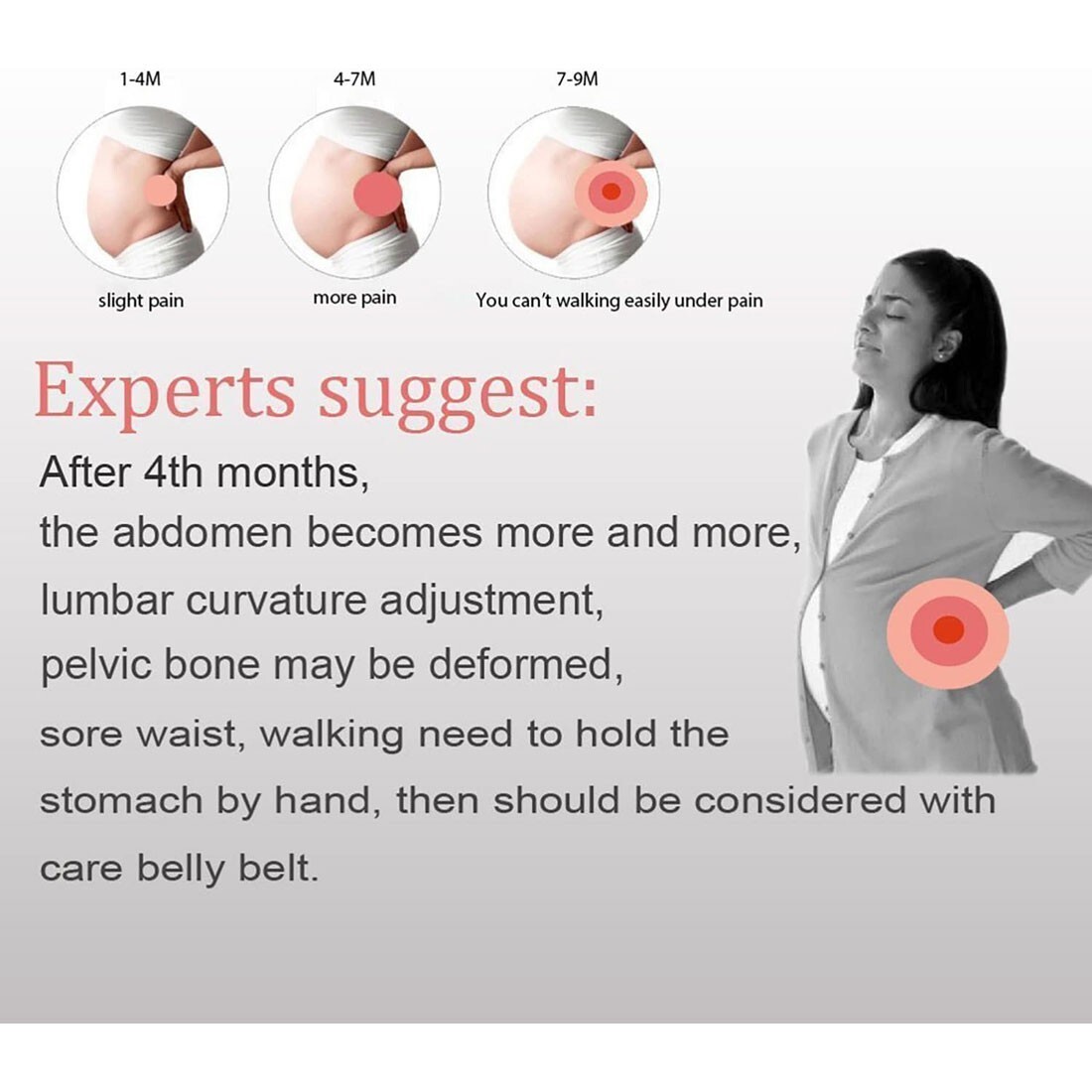 Maternity Pelvic Support Belt Pregnancy Back Belly Band Brace Abdominal BinderXL