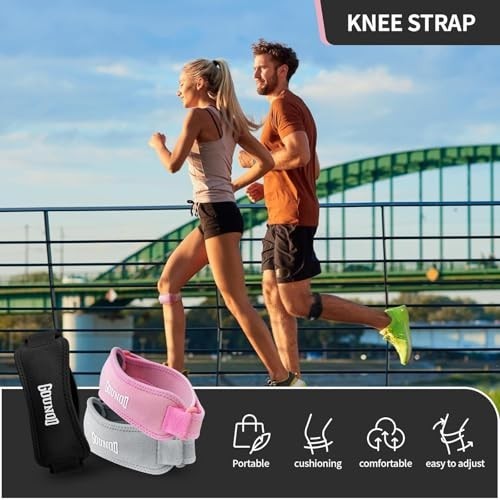 Set Patellar Tendon Support Strap 2 Pack,Knee Strap for Knee Pain Relief,P
