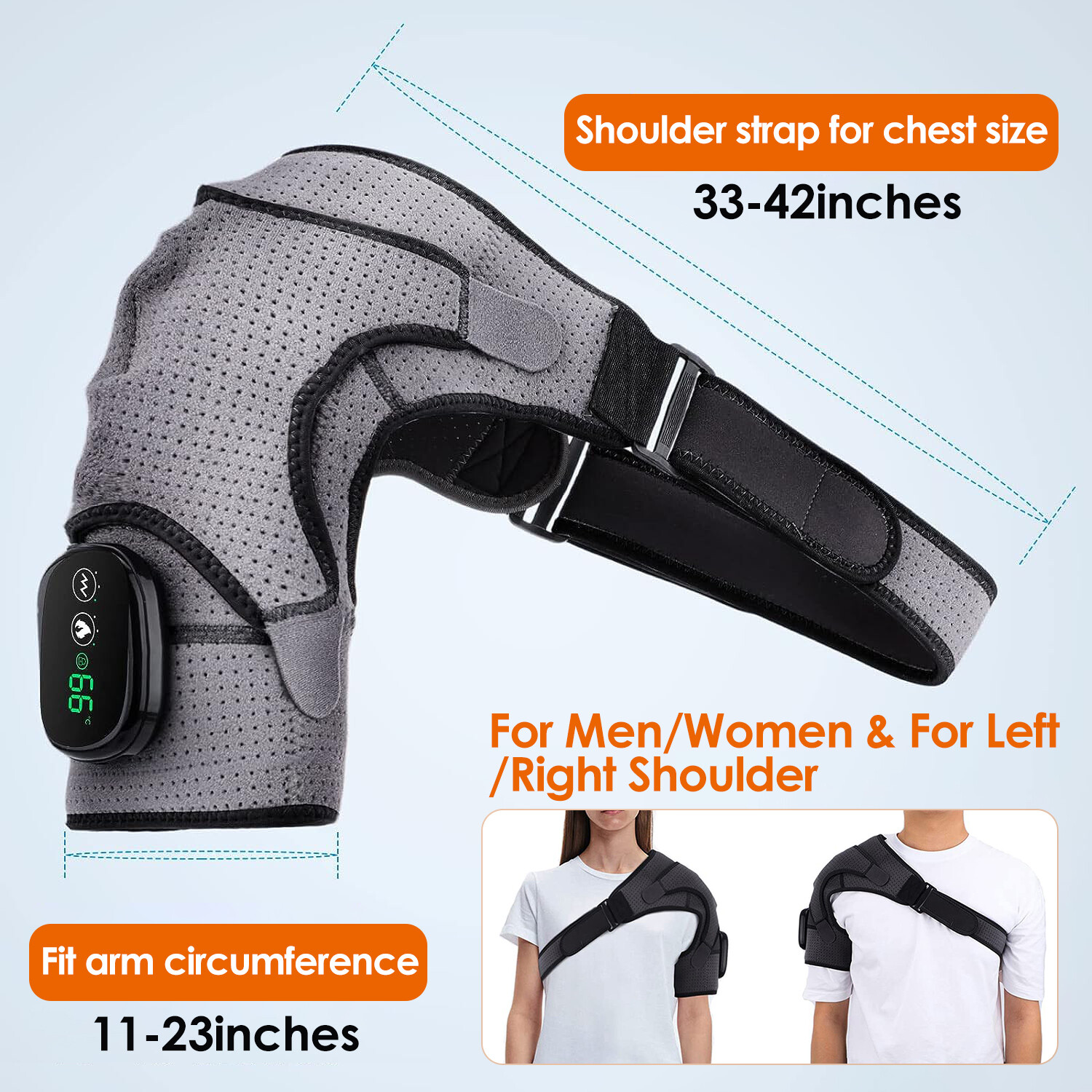Shoulder Heating Pad Cordless Heated Shoulder Wrap Massager Shoulder Pain Relife