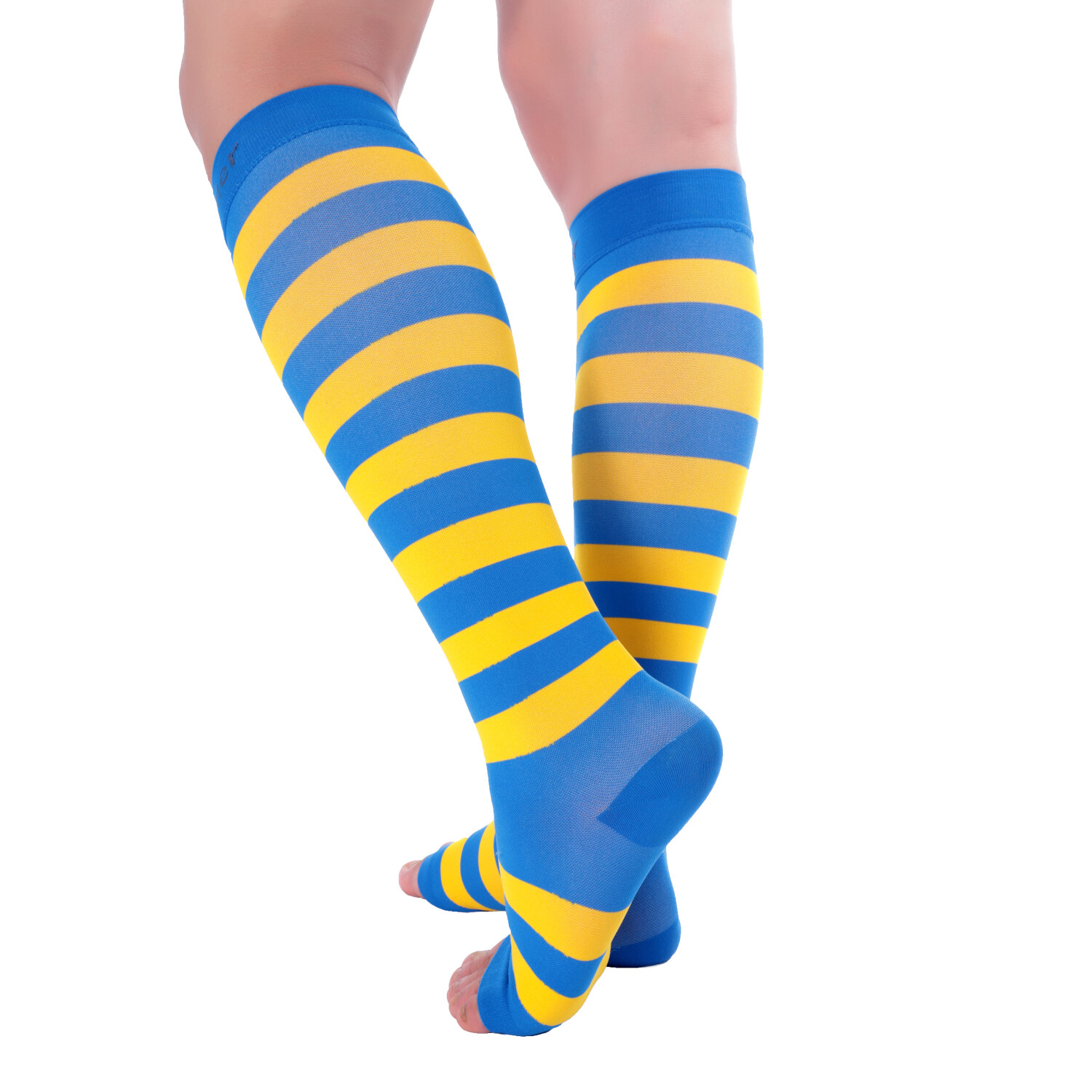 Doc Miller Open Toe Socks Compression Stockings 15-20 mmHg Sleeves Varicose Pain