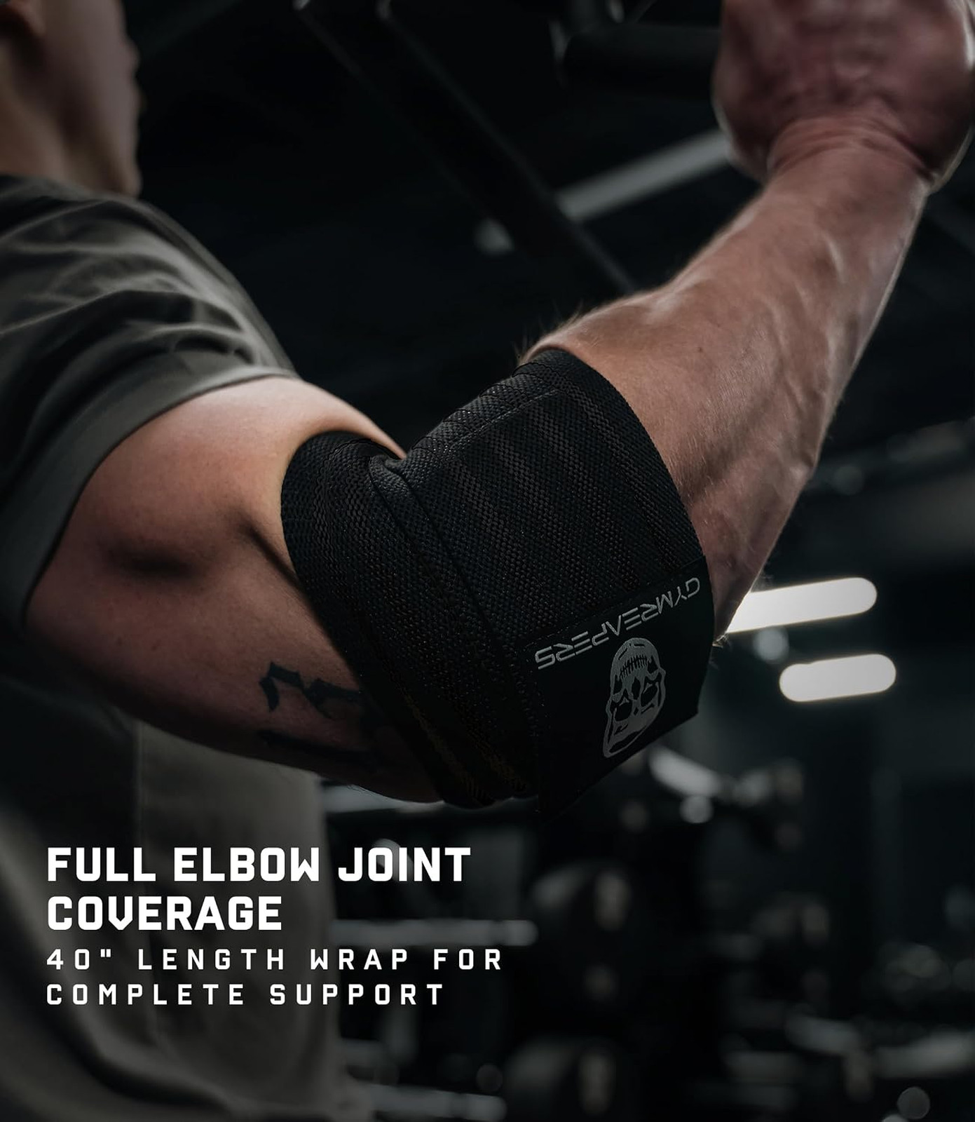 Elbow Support Wraps 40 Inch Compression Straps Powerlifting Joint Brace for