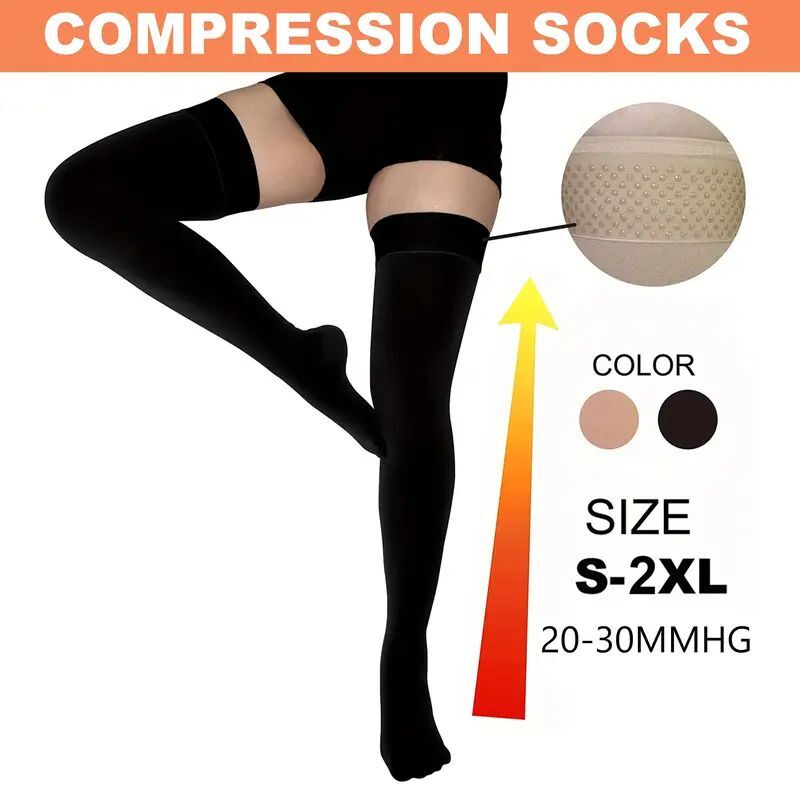 30-40 mmHg Medical Compression Stockings Thigh High Surgical Socks Varicose Pain