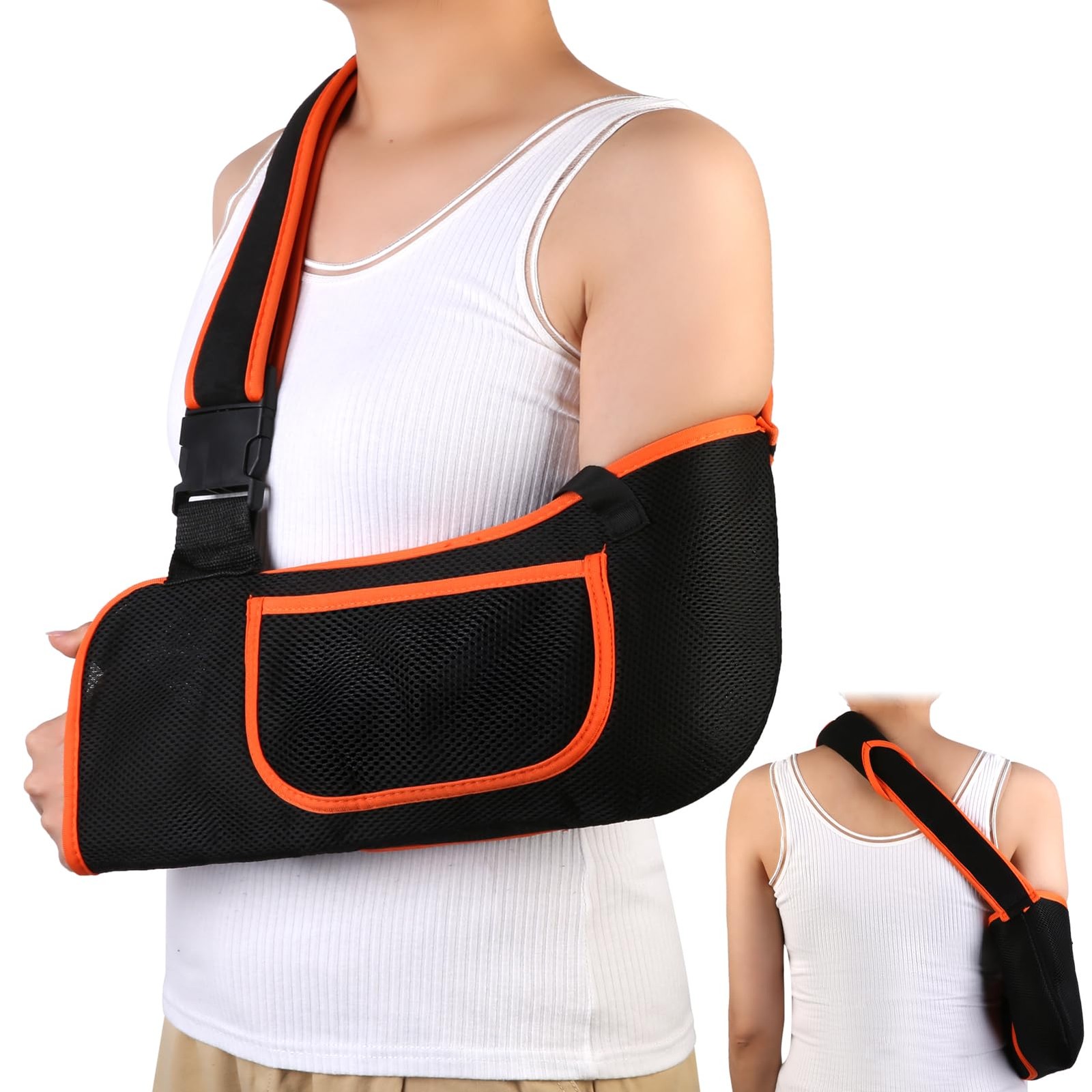 Arm Sling, Lightweight & Breathable Medical Sling with Adjustable Shoulder