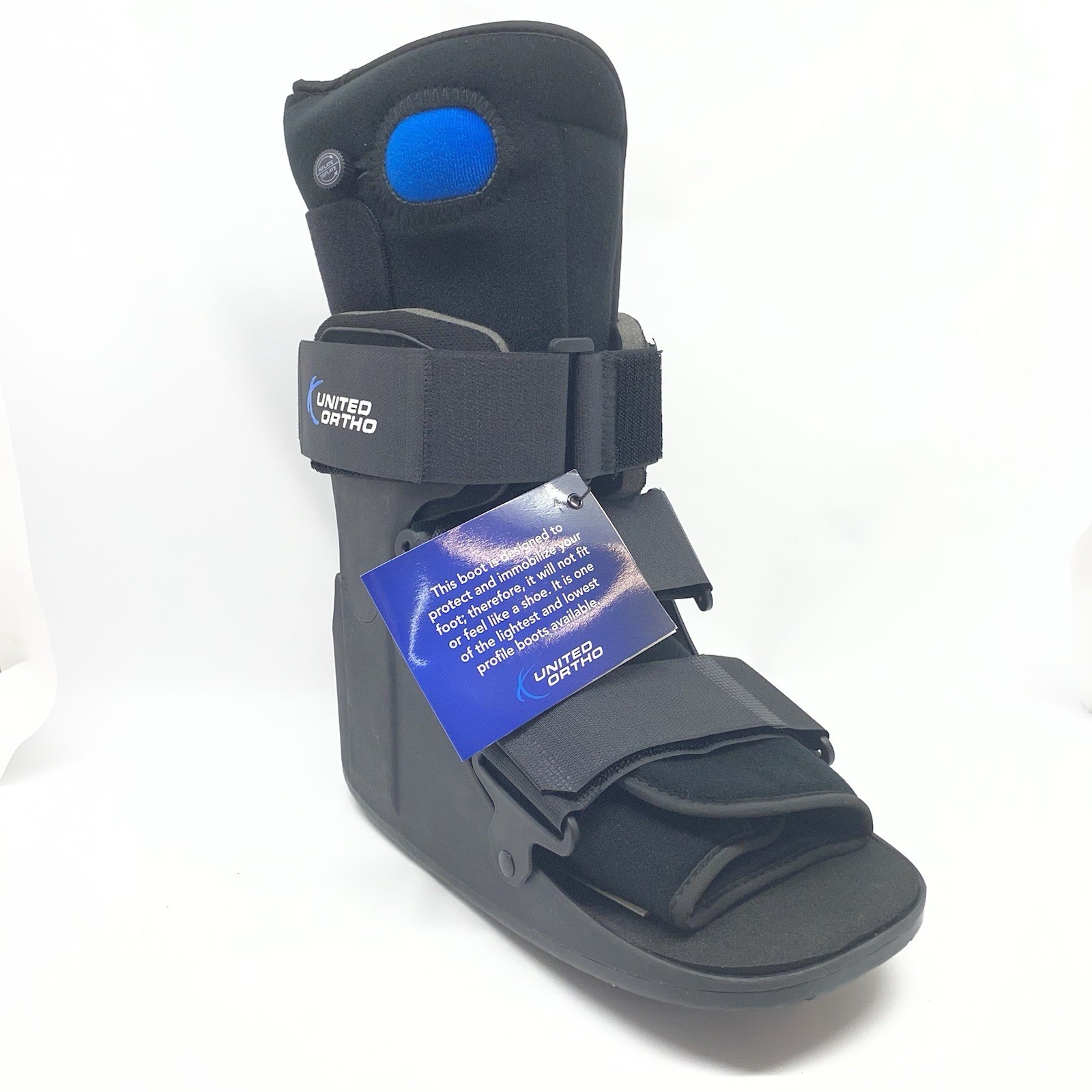 United Ortho Air Stabilizer Ankle Walker Fracture Boot -Size MD w/Air Pump