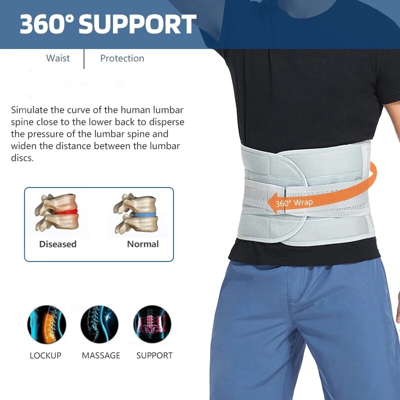 Women Men Waist Trainer Band Lumbar Support Belt For Lower Back Pain Relif US