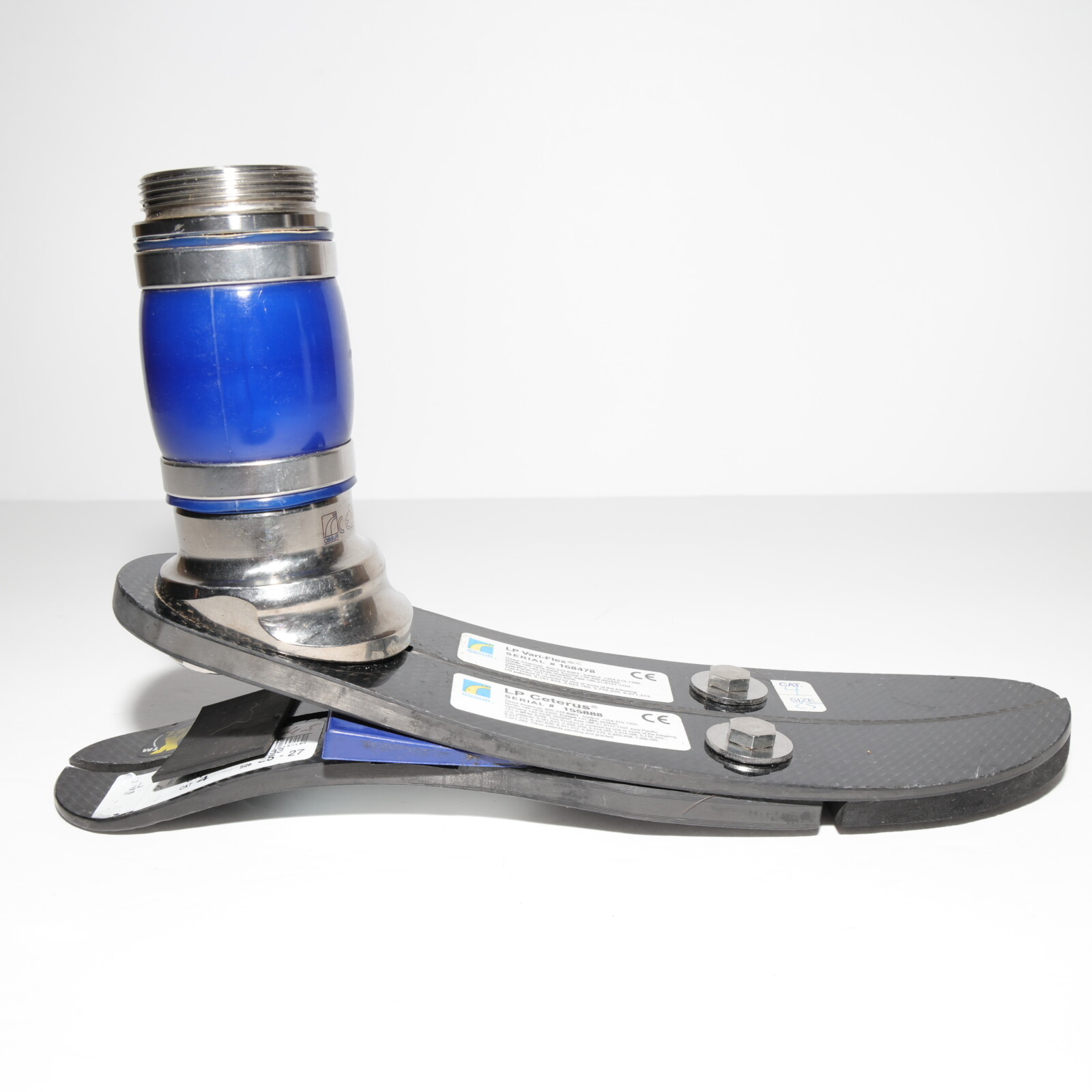OSSUR LP VARI-FLEX CARBON X PROSTHETIC FOOT w CETERUS SHOCK PYLON Sz 25 / CAT 4