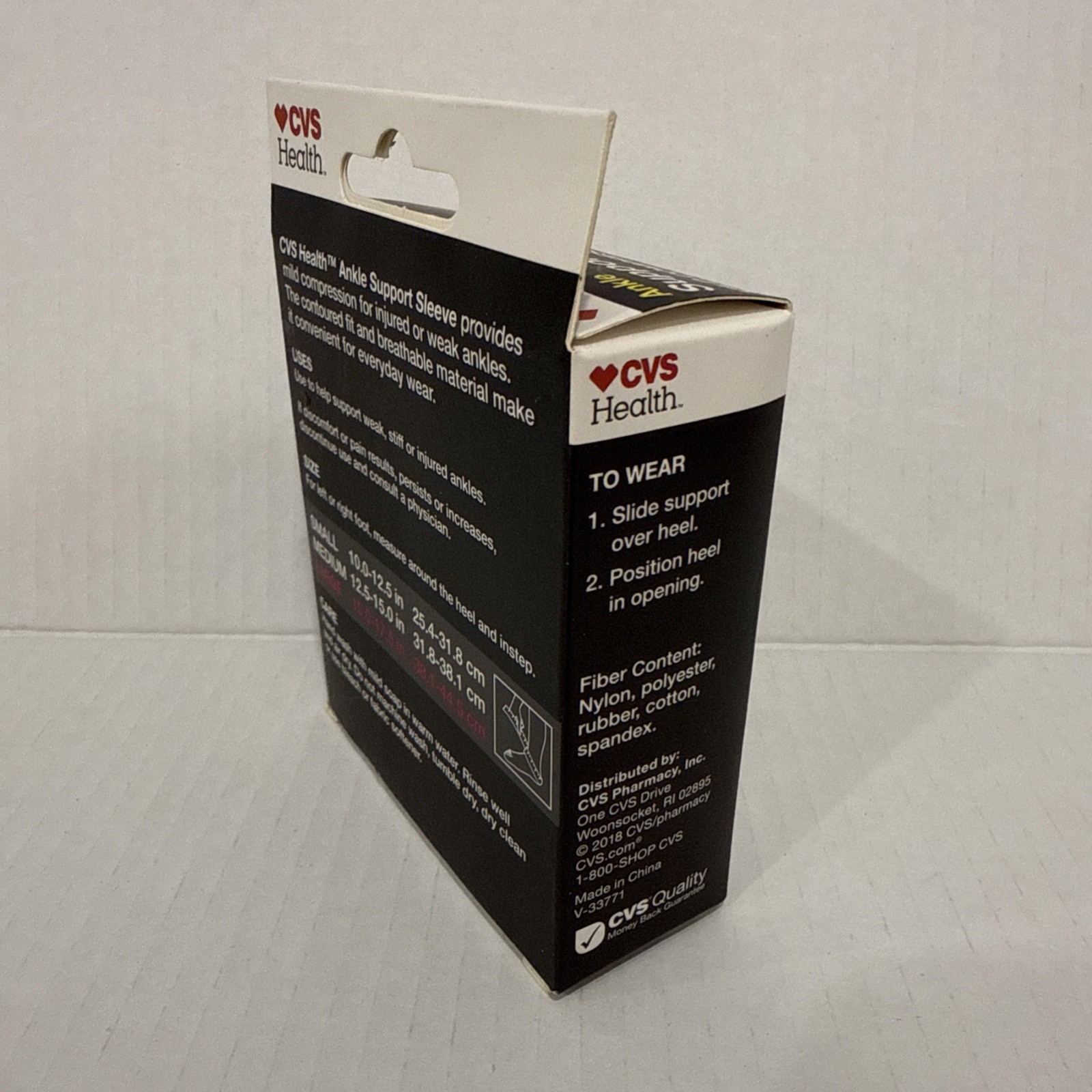 Ankle Support Sleeve Size Large Mild Compression Support NEW CVS Health
