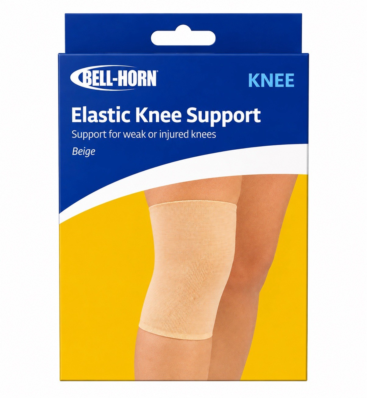 Bell-Horn Elastic Knee Support XL Beige Compression Sleeve Weak Injured Knee