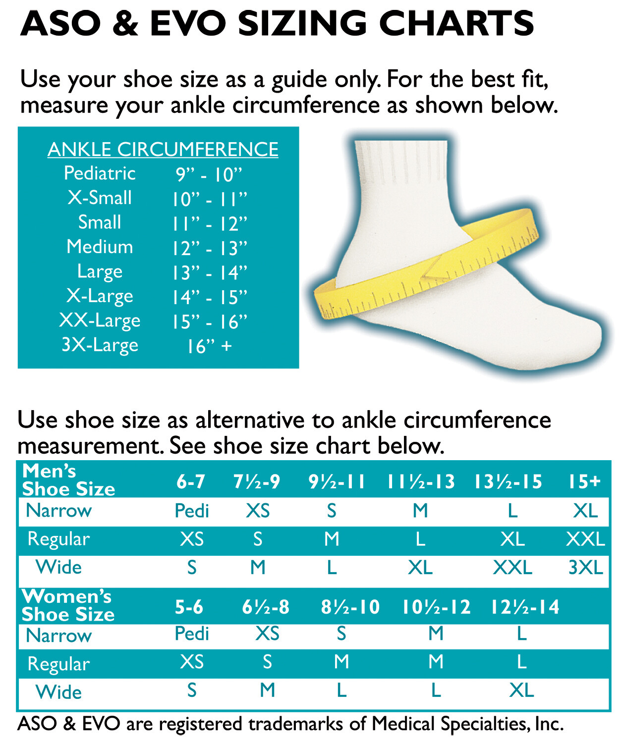 MedSpec ASO w/ Plastic Stays Ankle Stabilizer