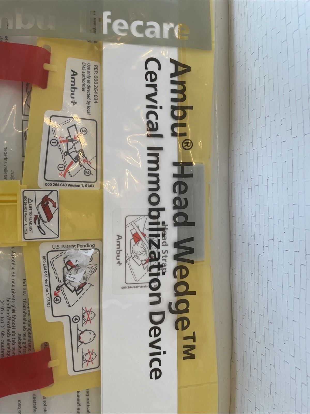 4 Ambu Head Wedge Cervical Immobilization Devices REF 000 264 034 Adjustable Med