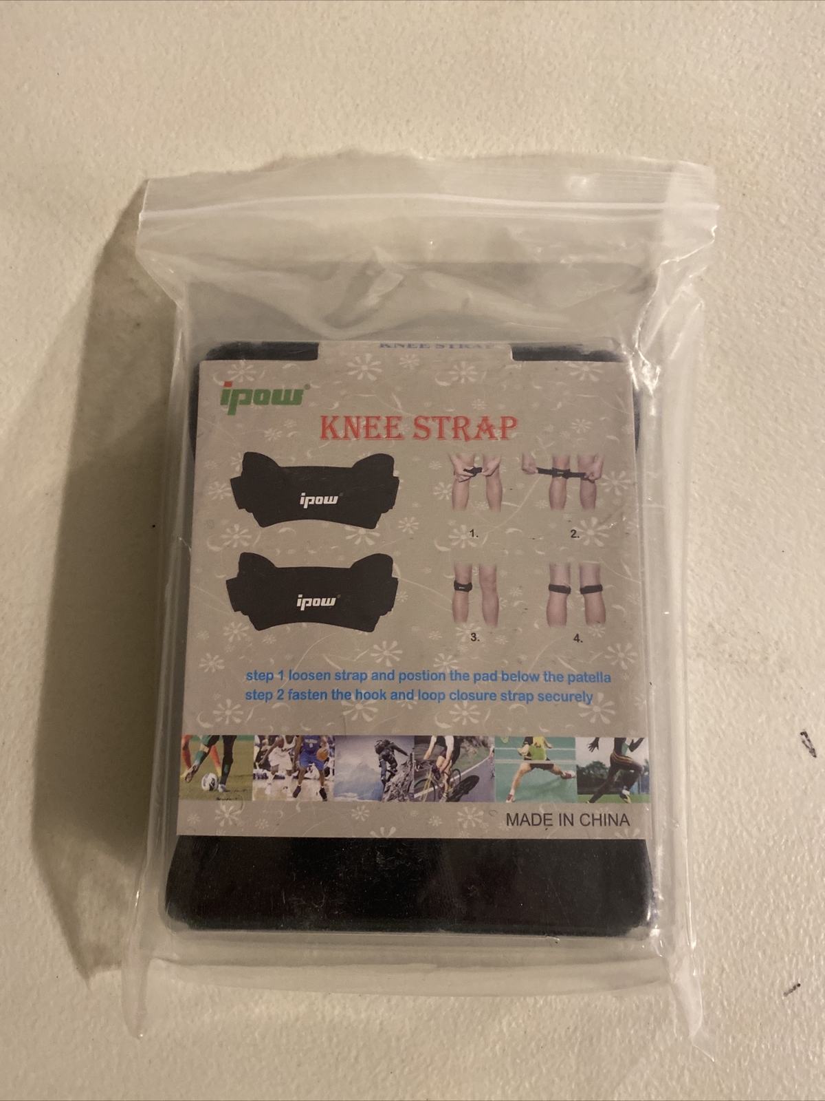 iPow Knee Straps- New Black HB-01