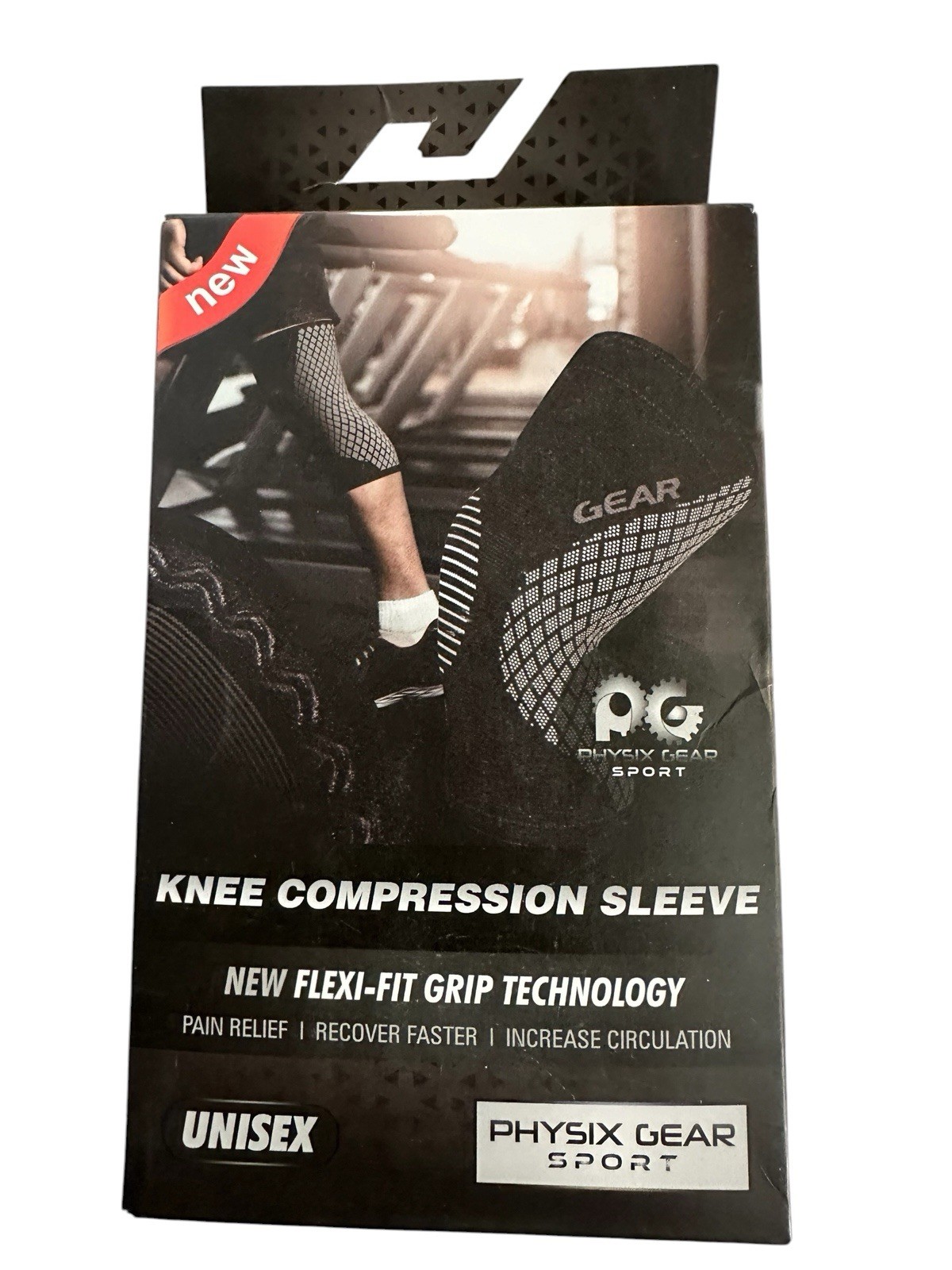 Physix Gear Knee Compression Sleeve for Men & Women Best Compression Knee Brace
