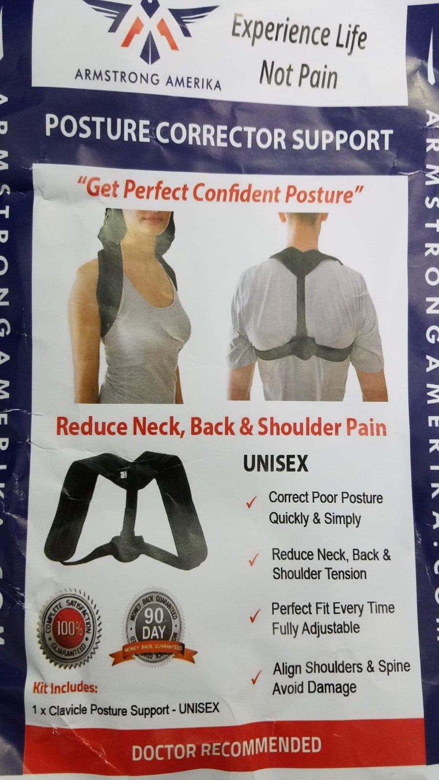 Posture Clavicle Corrector Pain Relief Extra Large Armstrong Unisex