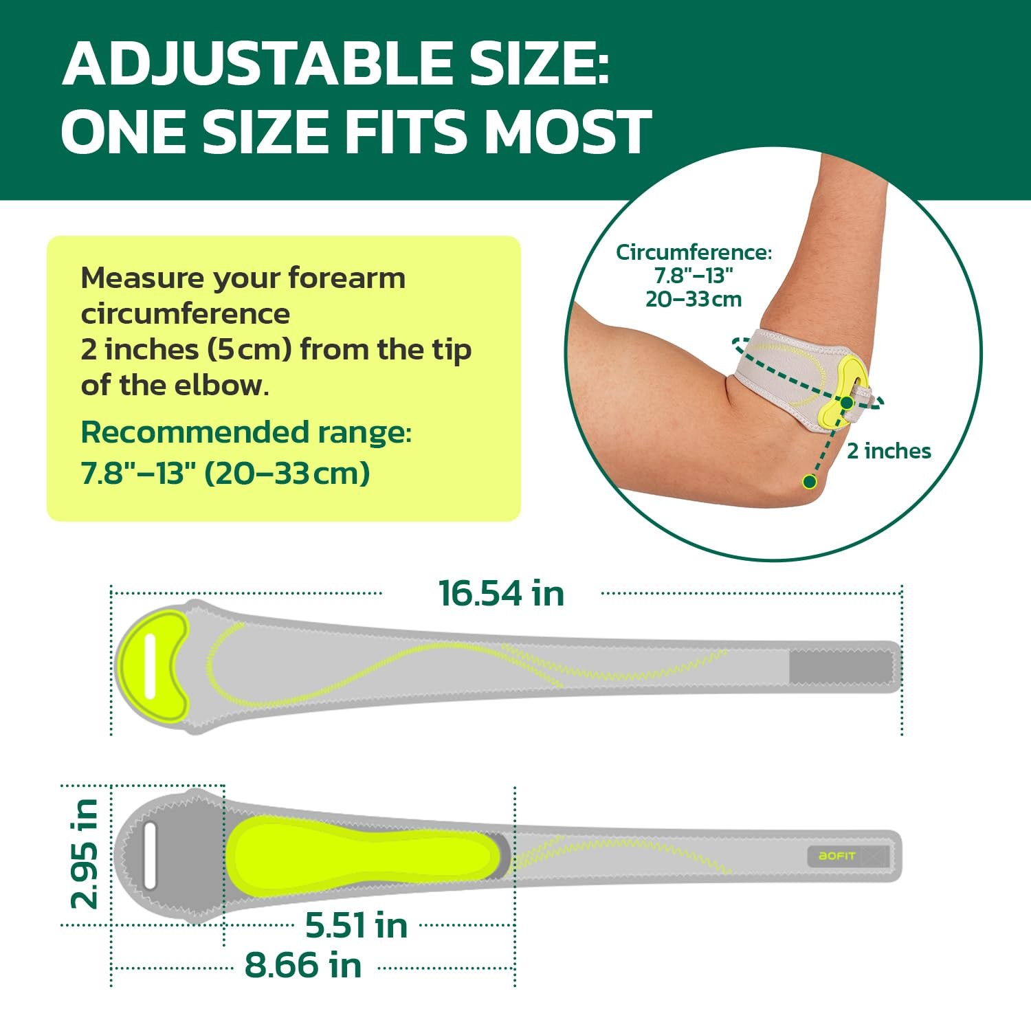 Tennis Elbow Brace for Men & Women, Adjustable Counterforce Brace with Gel Pa…