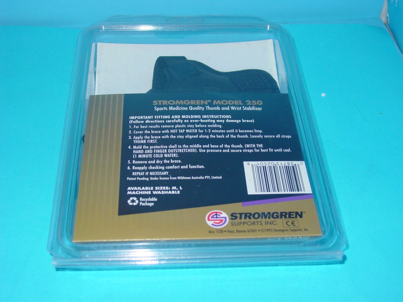 STROMGREN THUMB & WRIST STABILIZER RIGHT OR LEFT LARGE