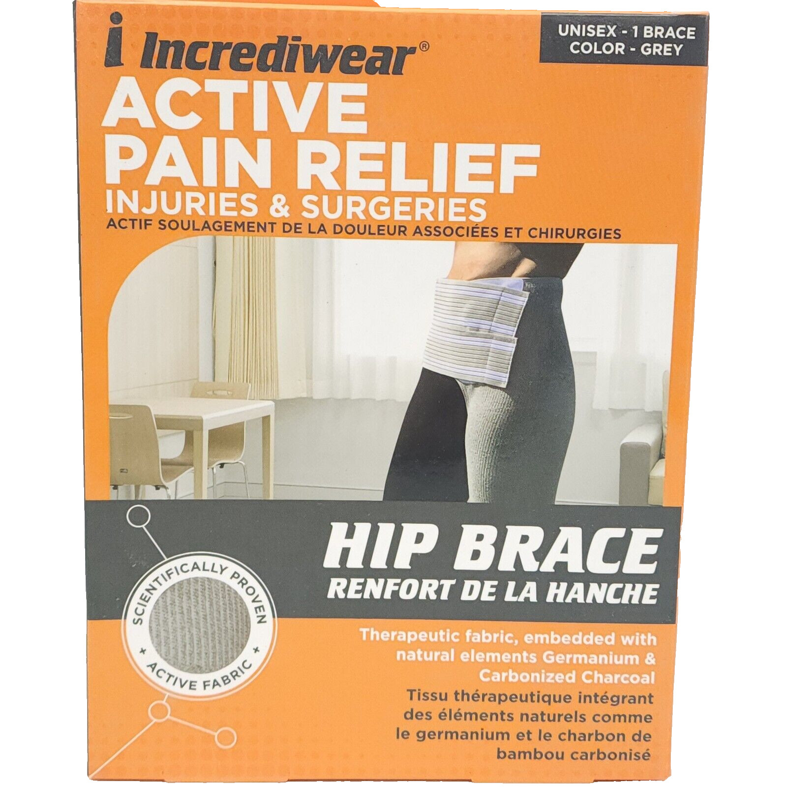 Incrediwear Hip Support Brace Left or Right All Sizes, S, M, L, XL, XXL – NEW