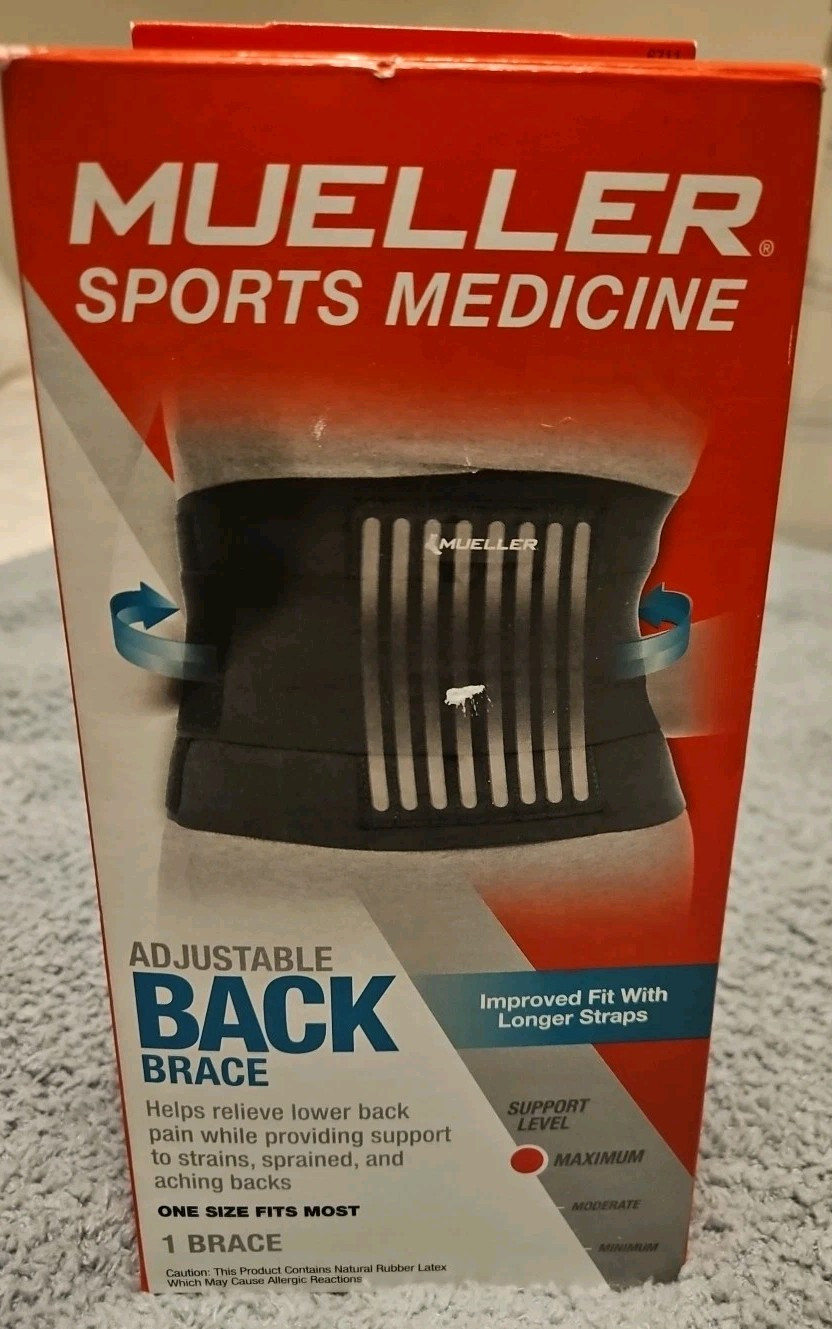 Mueller Sport Medicine Adjustable Back Brace One Size Fits Most